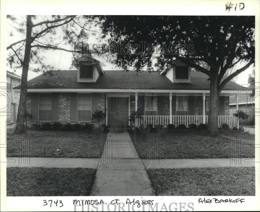 1990 Press Photo Property at 3743 Mimosa Court, Algiers - Historic Images