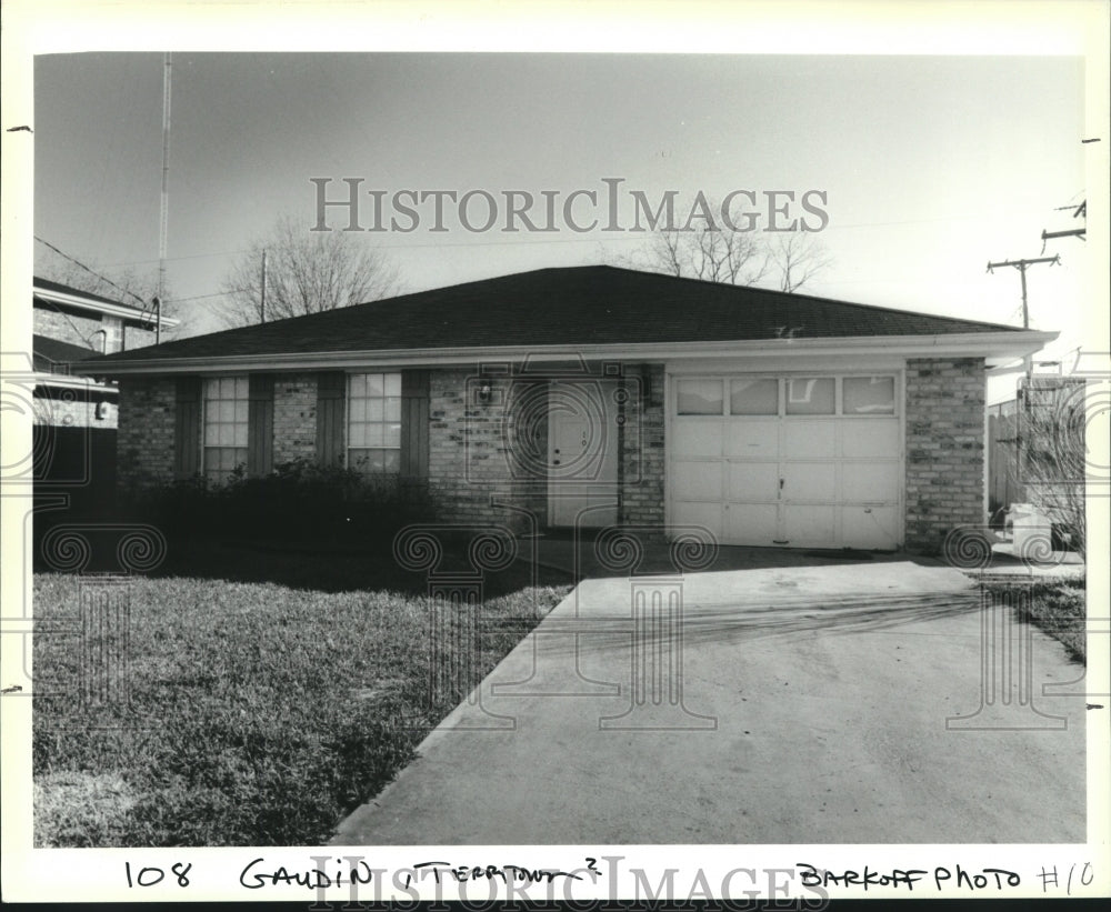 1991 Press Photo Property at 108 Gaudin, Terrytown - Historic Images