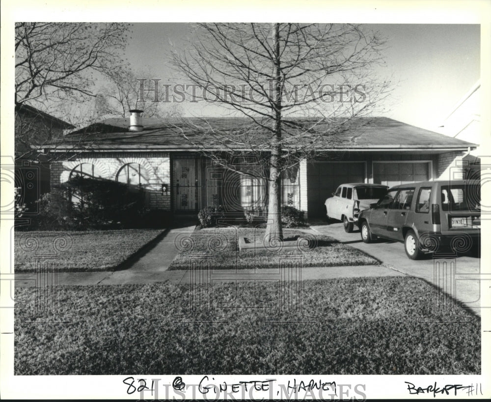 1991 Press Photo Property at 821 Ginette, Harvey - Historic Images