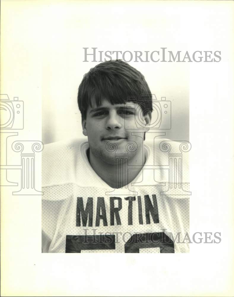 1992 Press Photo Heath Howat, Brother Martin Football teammate - Historic Images