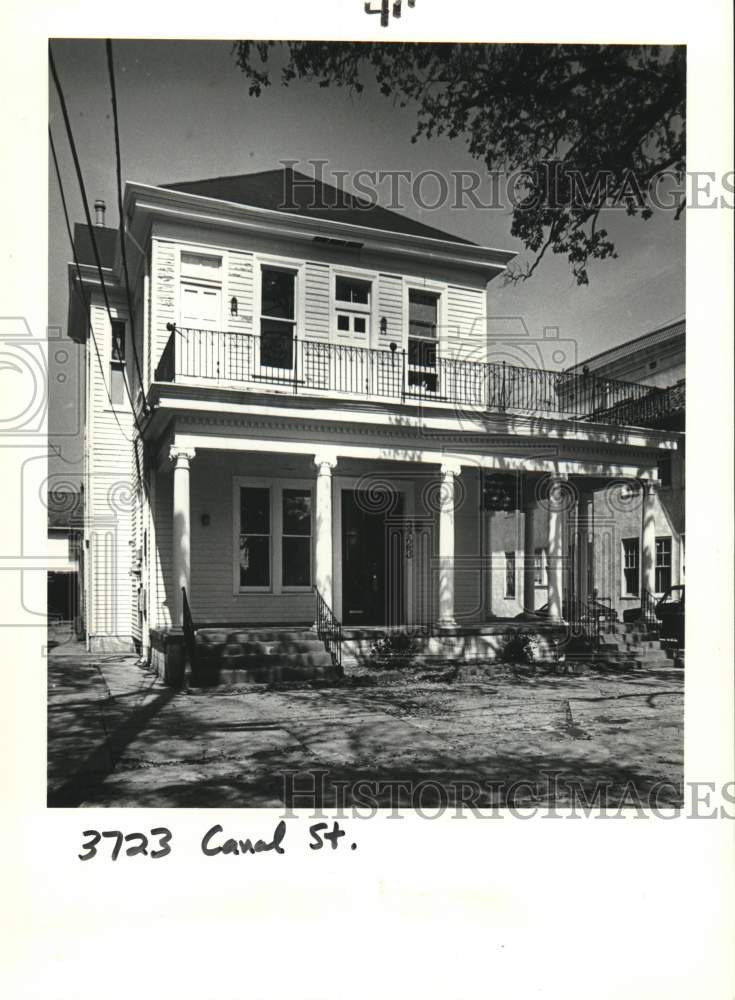 1987 Press Photo Housing - Exterior of the house located at 3723 Canal Street - Historic Images