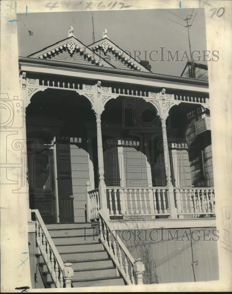 1977 Press Photo 19th Century decorated shotgun cottages in New Orleans - Historic Images