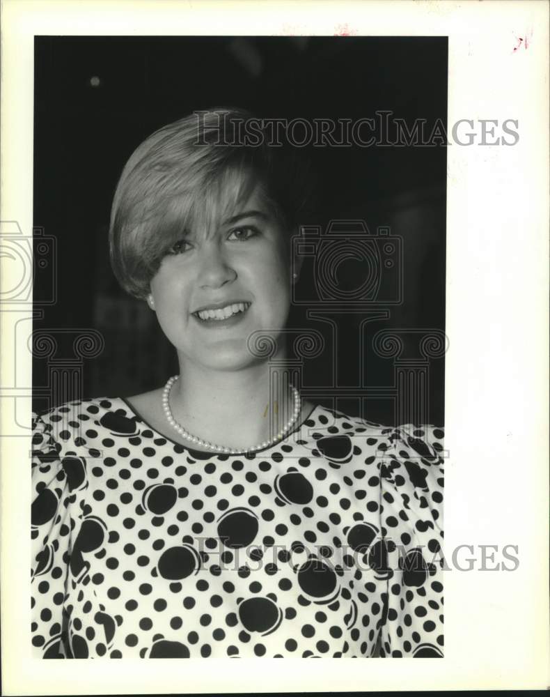 1989 Press Photo Socialite Christine Hubbard at Deb Party for Bonny Breckinridge - Historic Images