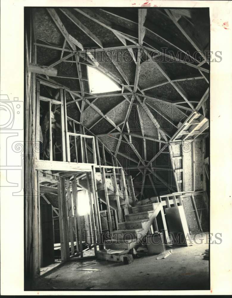 1981 Press Photo New Orleans Construction of Dome Home of Captain William Ware - Historic Images