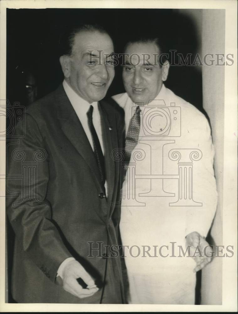 1964 Press Photo Lebanon&#39;s President Charles Helou with General Fuad Chehab-Historic Images