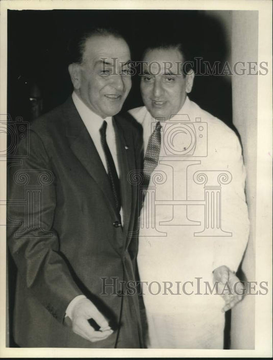 1964 Press Photo Lebanon's President Charles Helou with General Fuad Chehab-Historic Images