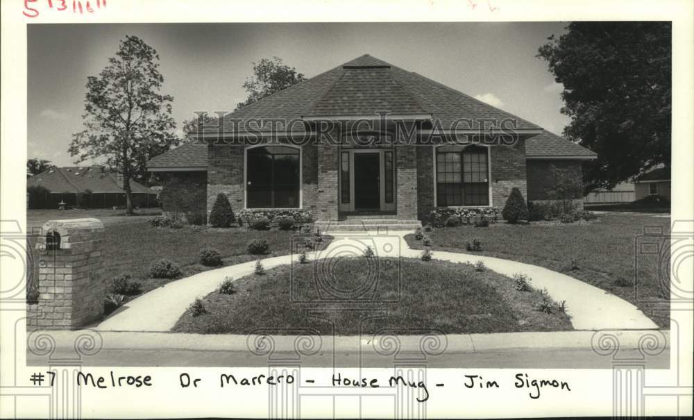 1988 Press Photo Housing - House located at #7 Melrose Dr. in Marrero - Historic Images