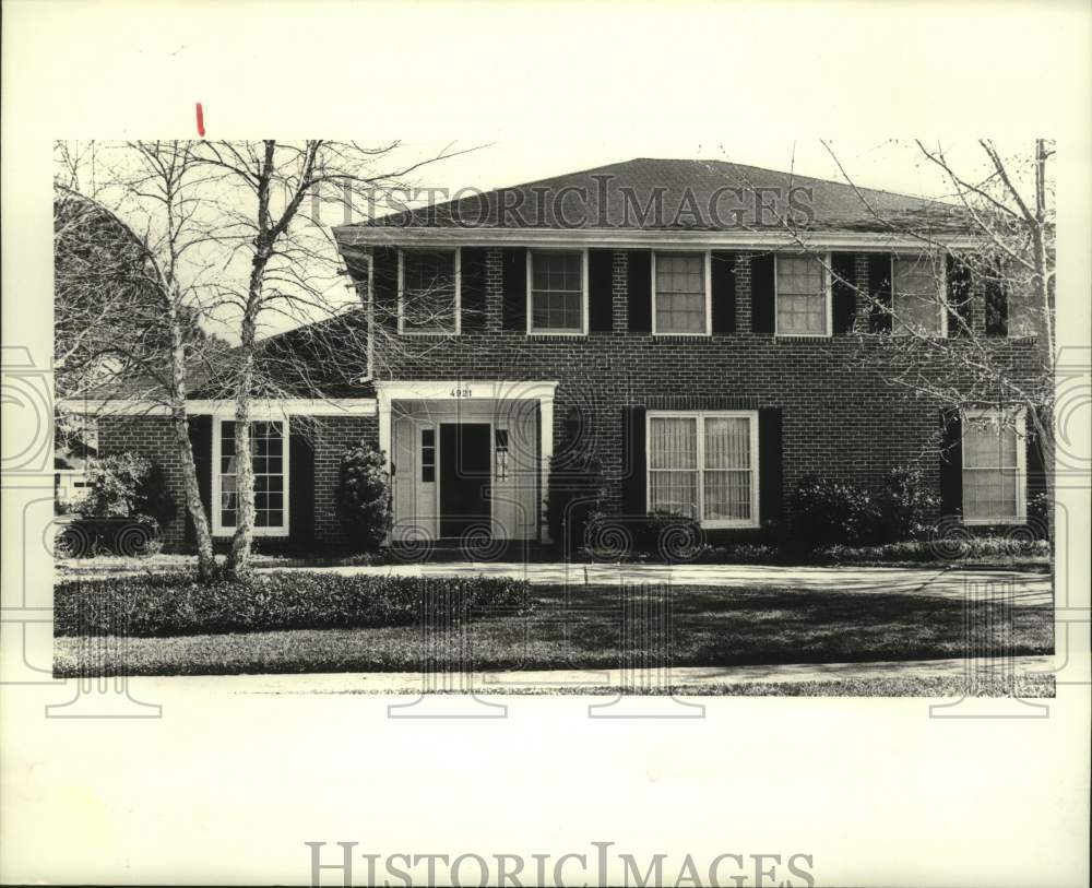 1988 Press Photo House on 4921 Henican Place, Metairie Louisiana - Historic Images