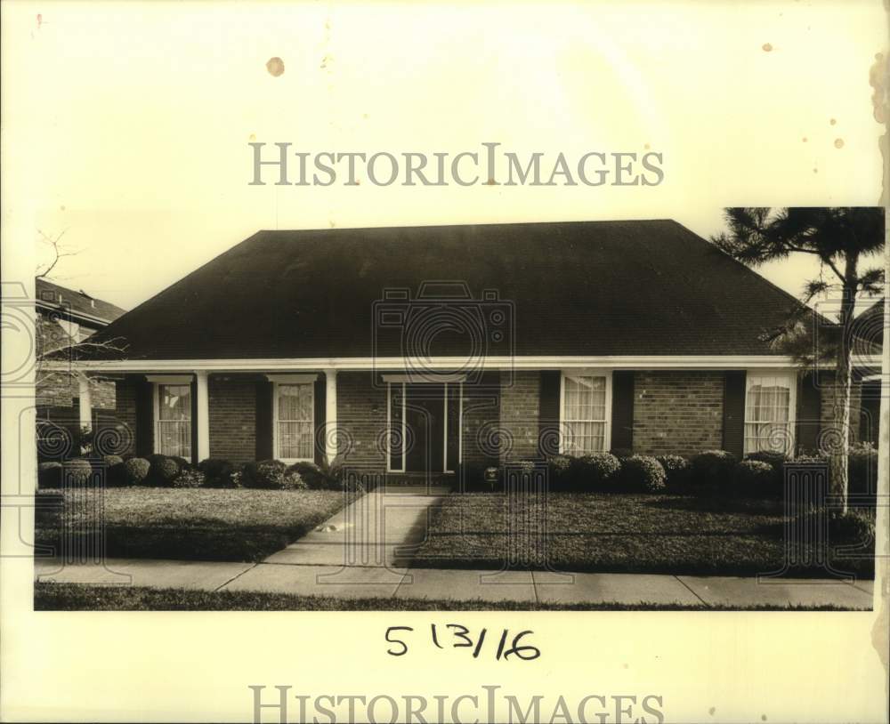 1988 Press Photo House on #11 Rue Bayonne, Kenner Louisiana - nob37826 - Historic Images