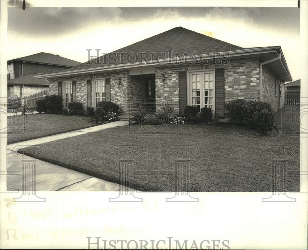 1987 Press Photo House on #6 Rue Grenoble, Kenner Louisiana - Historic Images