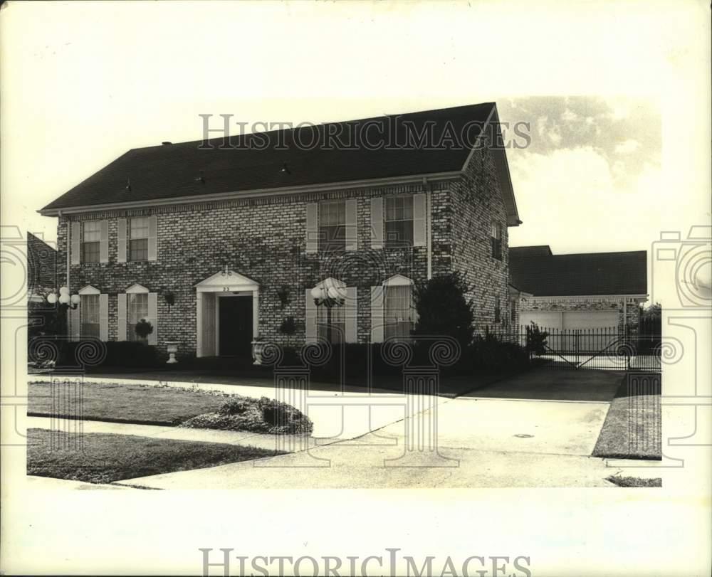 1987 Press Photo House on #23 Chateau Rothschild, Kenner - Historic Images