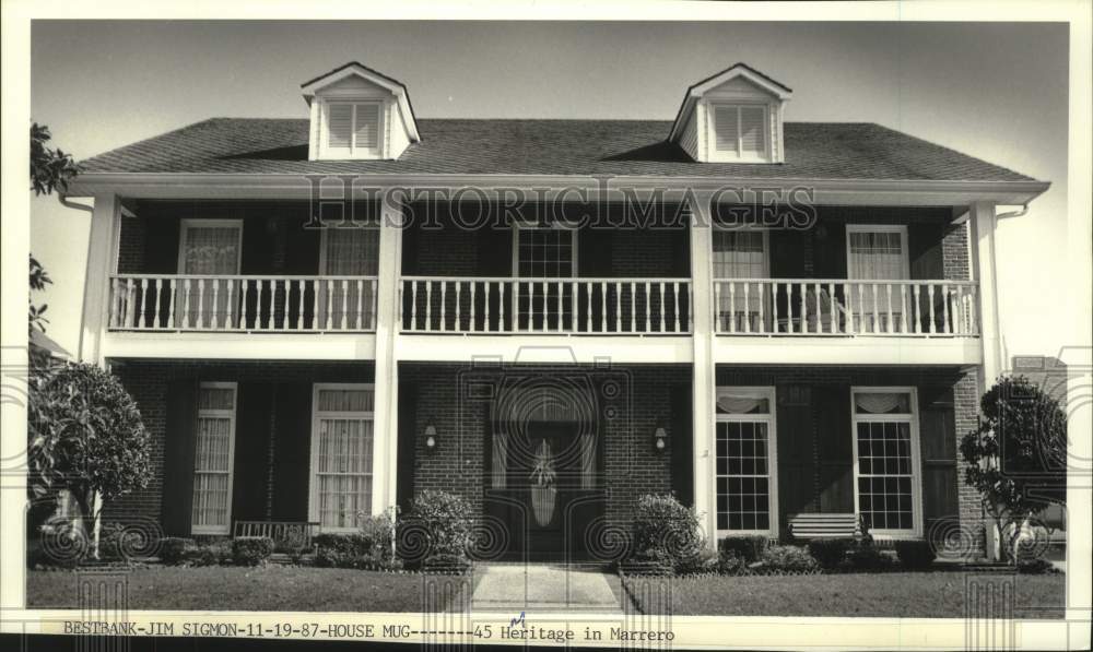 1987 Press Photo Property at 45 Heritage in Marrero - nob37911 - Historic Images