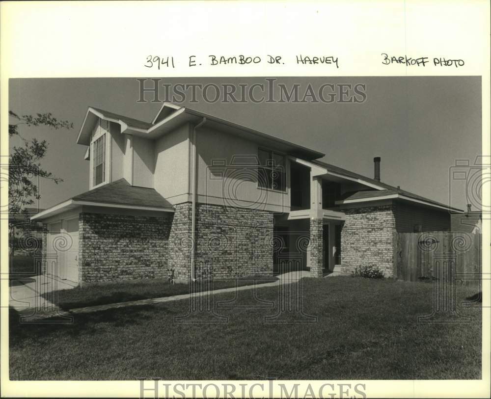 1988 Press Photo House on 3941 E. Bamboo Drive in Harvey - Historic Images