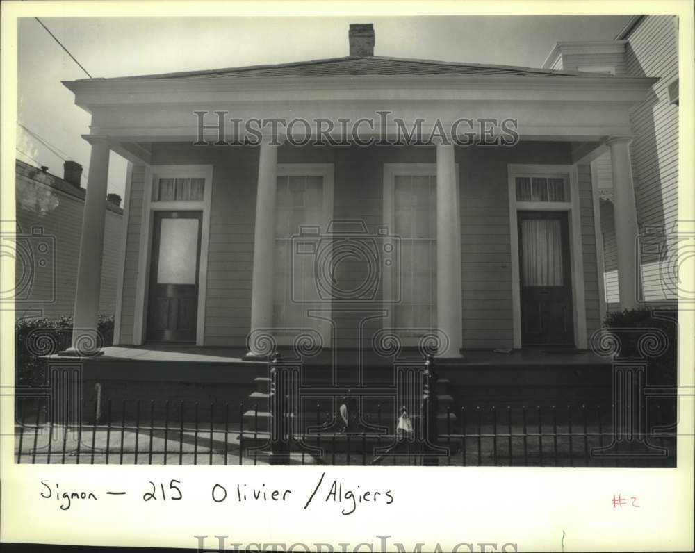 1989 Press Photo Housing - Residence at 215 Olivier in Algiers - Historic Images