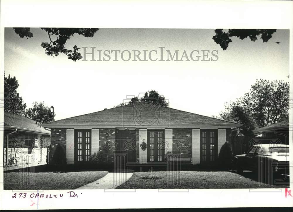 1987 Press Photo House at 273 Carolyn Drive - Historic Images