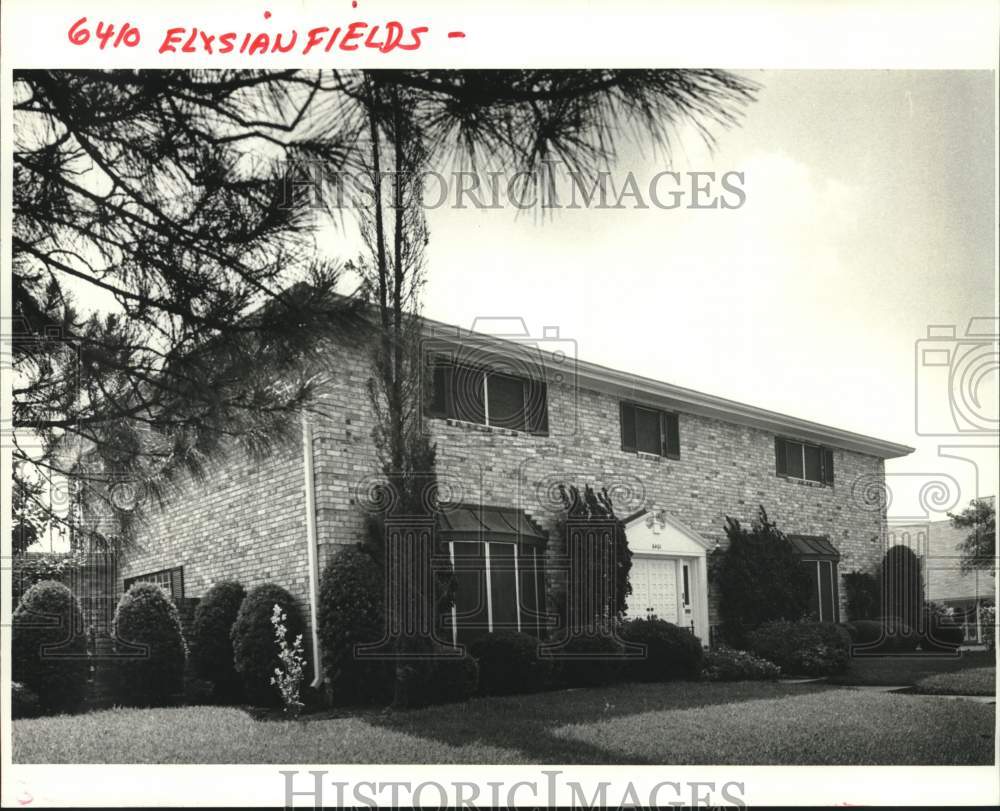 1987 Press Photo Housing - Home at 6410 Elysian Fields - Historic Images