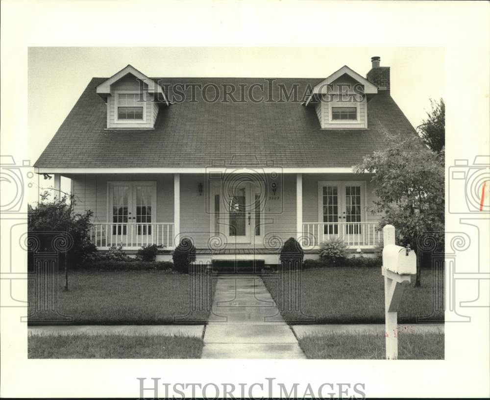 1988 Press Photo New Orleans Housing - Home at 5209 Toby Lane in Metairie - Historic Images