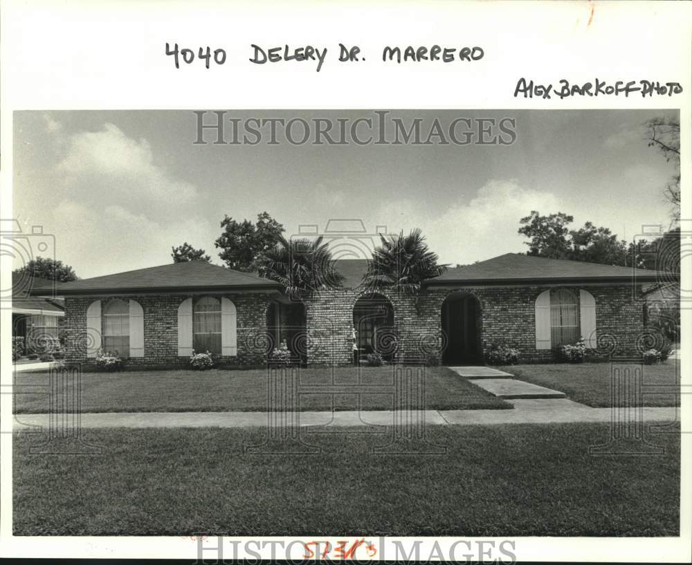 1988 Press Photo Residence at 404 Delery Drive, Marrero, Louisiana - nob38133 - Historic Images