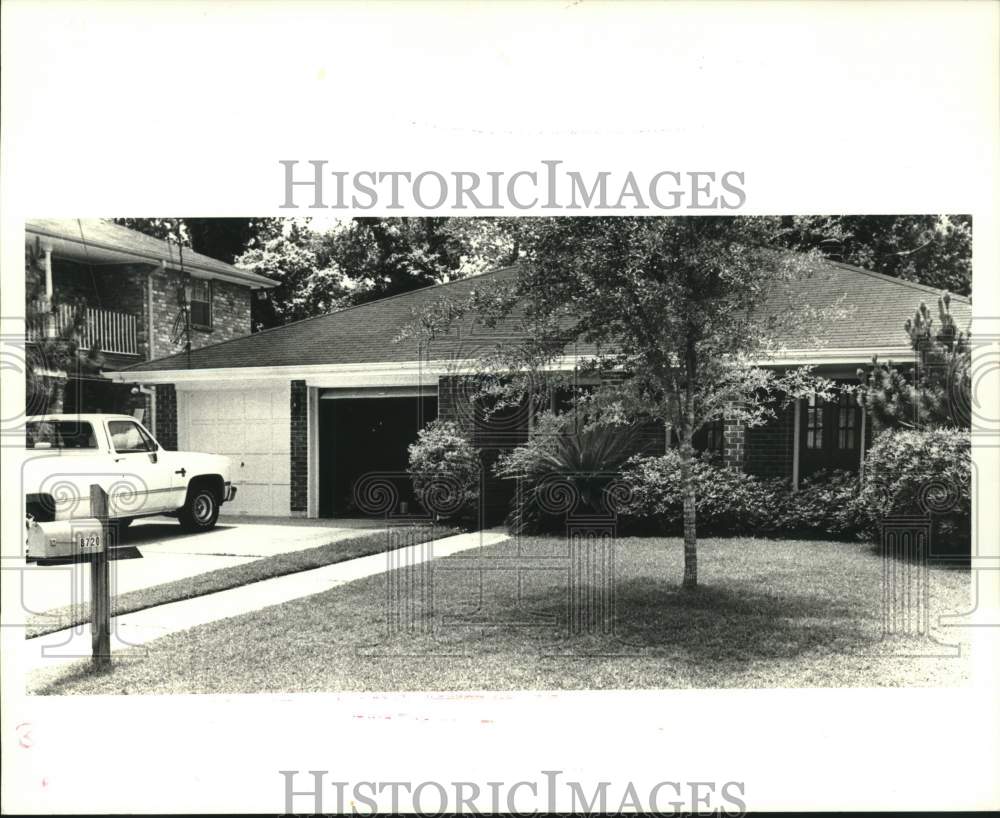 1987 Press Photo Ranch Home at 8729 Belle Grove Place, River Ridge, Louisiana - Historic Images