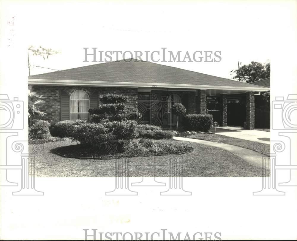 1987 Press Photo New Orleans Housing - House at 213 Llama Drive in Arabi - Historic Images