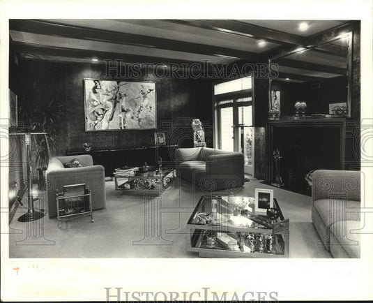 1987 Press Photo Housing - Interior View of a Living Room - Historic Images