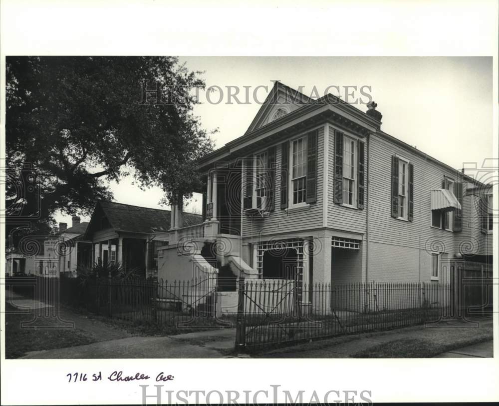 1987 Press Photo New Orleans Housing - House at 7716 St. Charles Avenue - Historic Images