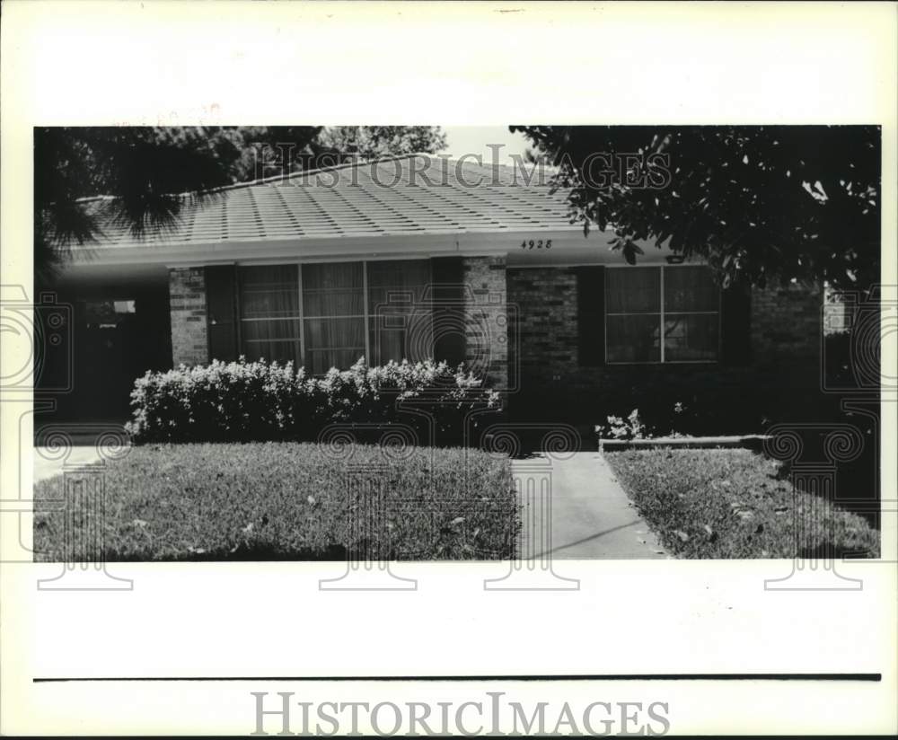 1988 Press Photo Ranch Home at 4928 Tartan Drive, Metairie, Louisiana - Historic Images