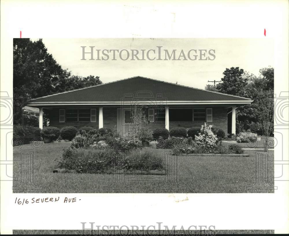 1988 Press Photo New Orleans Housing - House at 1616 Severn Avenue - Historic Images