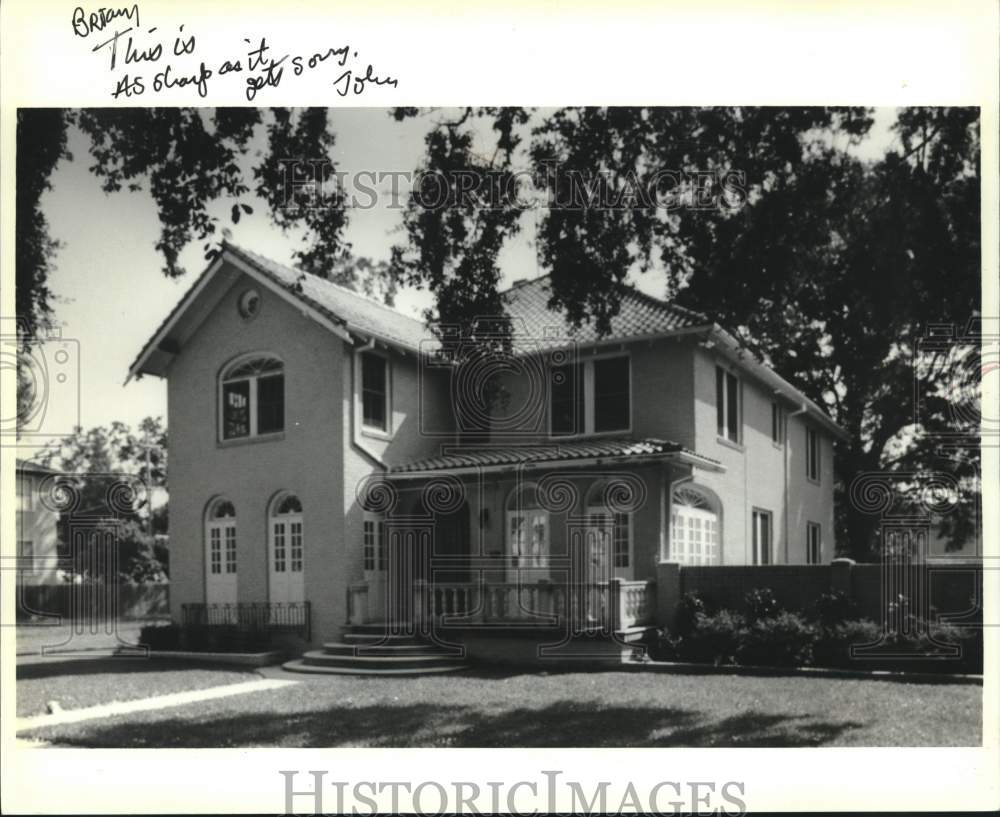 1988 Press Photo Property at 6627 Canal Boulevard, New Orleans, Louisiana - Historic Images