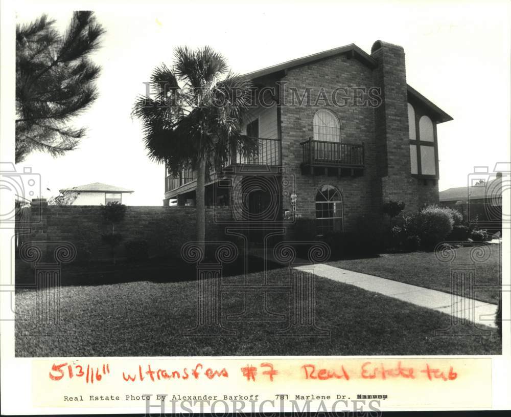 1988 Press Photo Housing - 781 Marlene Drive - nob38246 - Historic Images