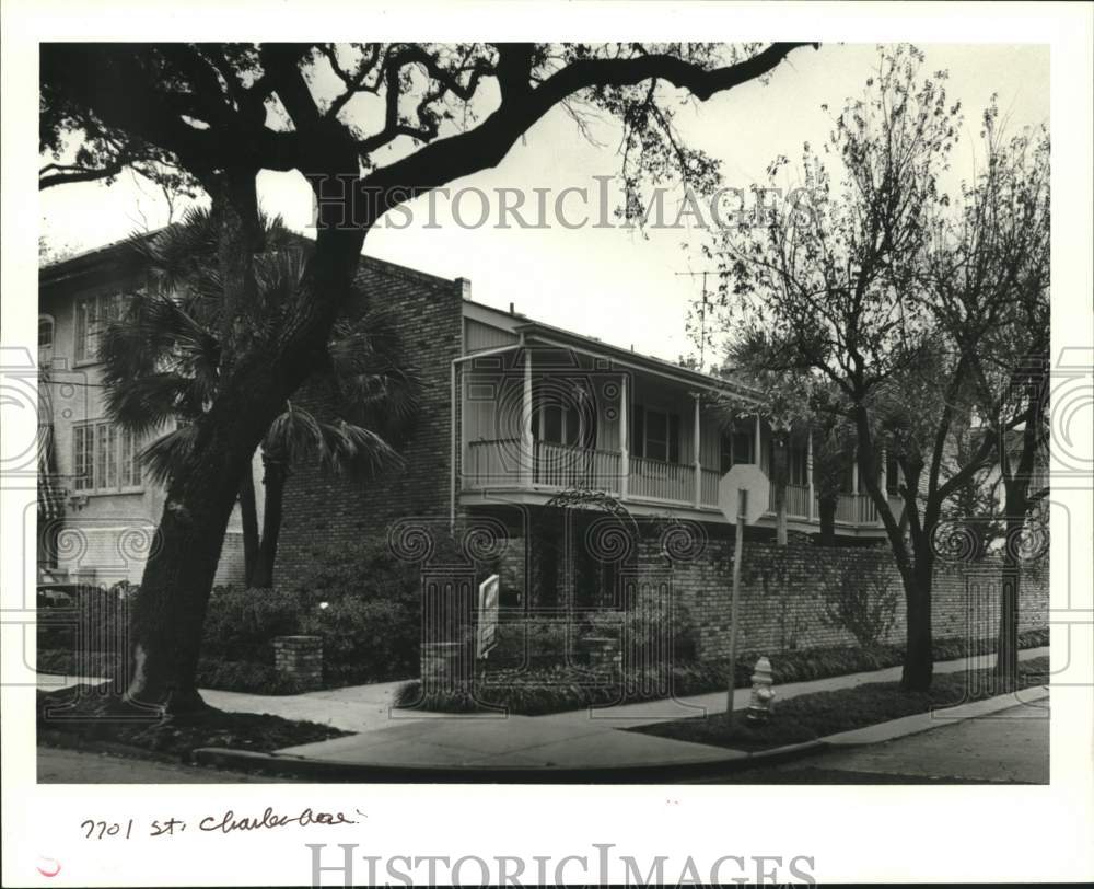 1988 Press Photo Housing - House located at 7701 St. Charles Avenue - Historic Images