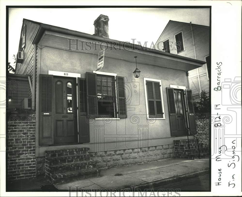 1987 Press Photo Housing - 812-14 Barracks St. - Historic Images