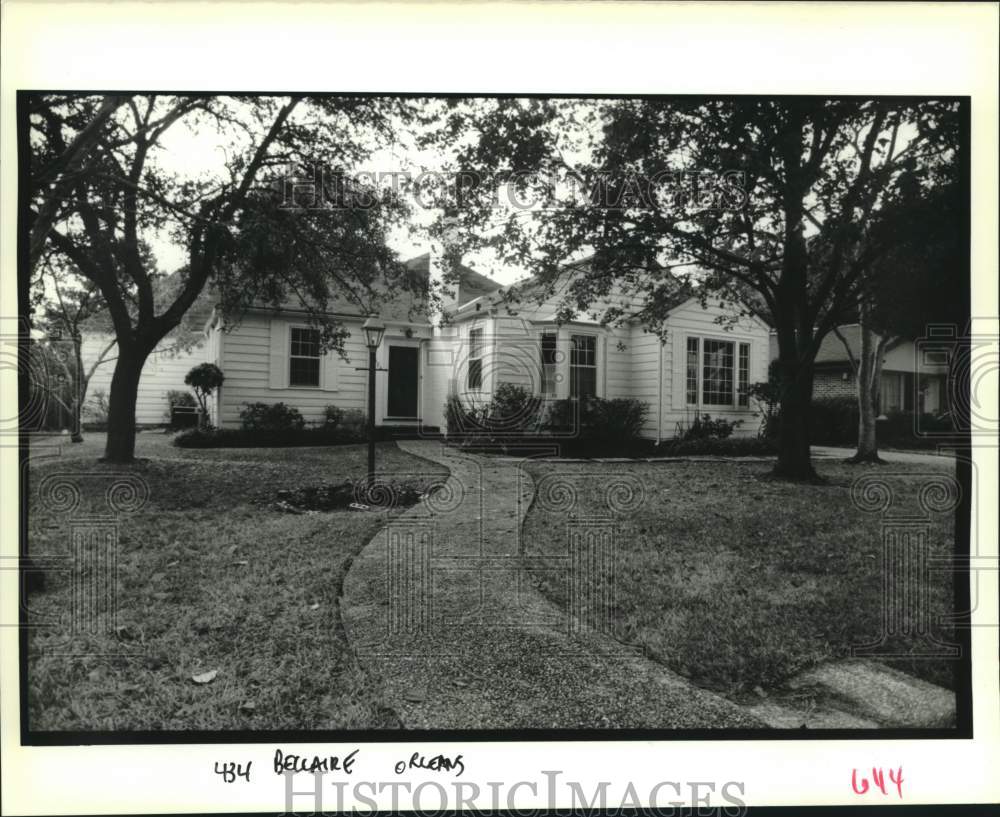 1988 Press Photo Housing - House located at 434 Bellaire Orleans - Historic Images