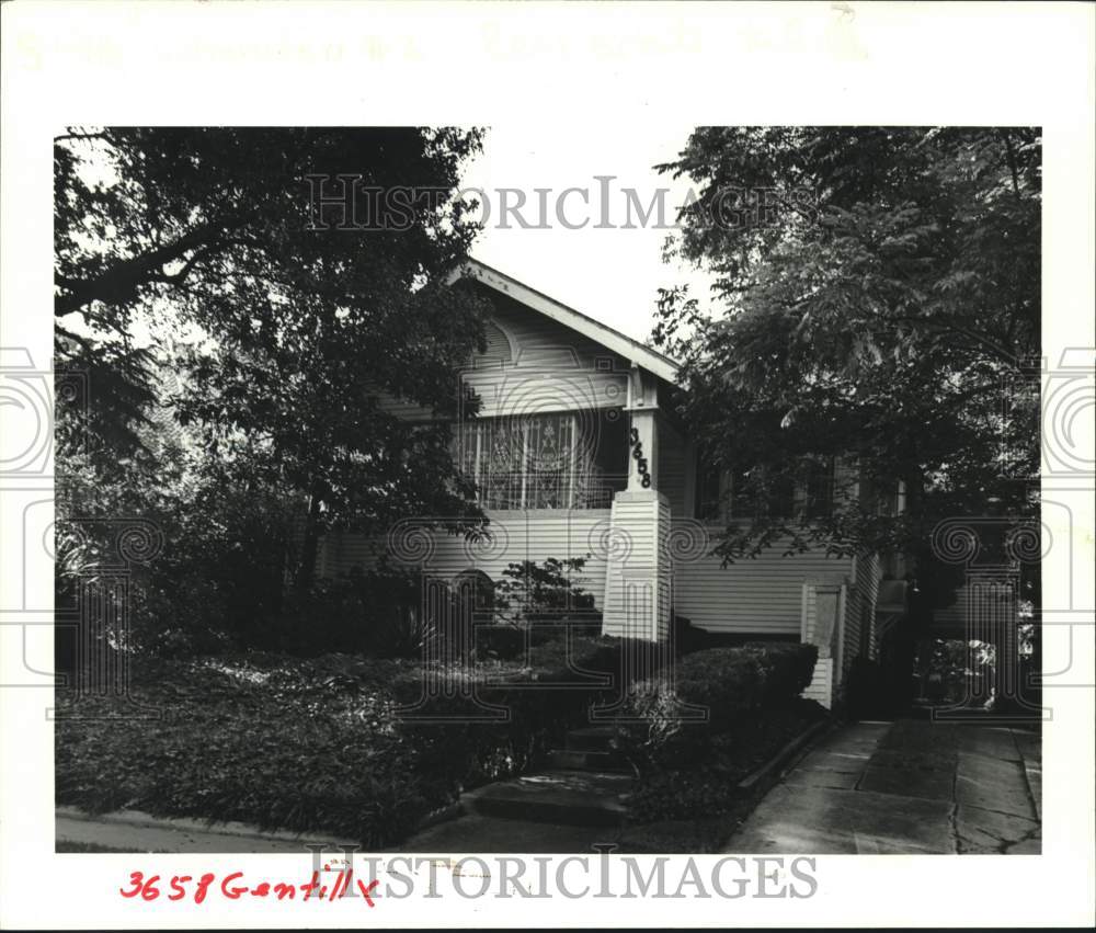 1987 Press Photo Housing - House located at 3658 Gentilly Boulevard - nob38332 - Historic Images