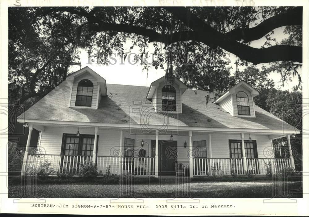 1987 Press Photo Housing - 2905 Villa Drive in Marrero, Louisiana - Historic Images