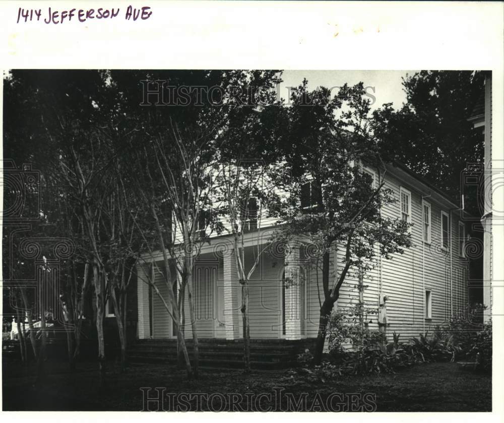 1987 Press Photo Housing - House located at 1414 Jefferson Avenue - Historic Images