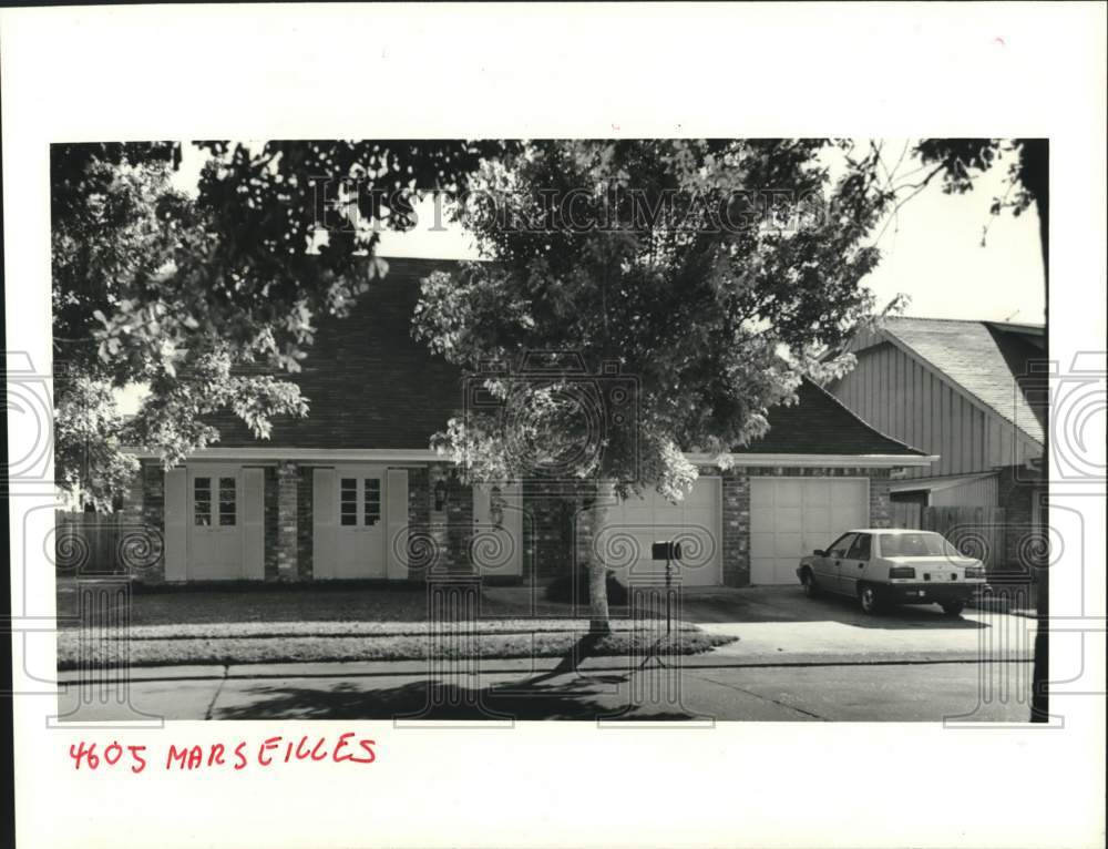 1987 Press Photo Housing - House located at 4605 Marseilles - Historic Images