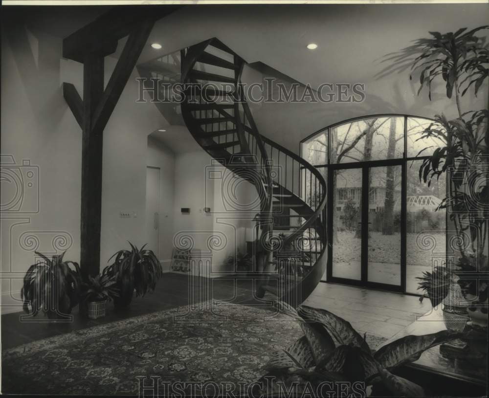 1980 Press Photo Spiral staircase inside a New Orleans home - nob38452 - Historic Images