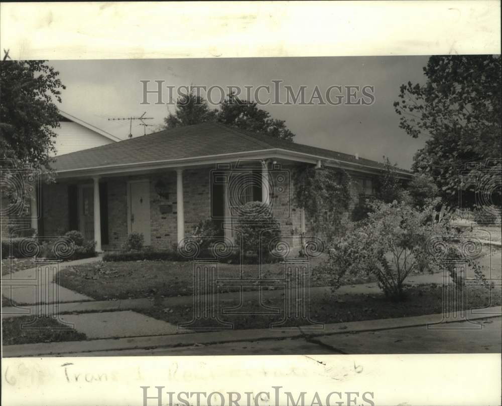 1980 Press Photo Home at 312 Pike Drive in Gretna area of West Jefferson Parish - Historic Images