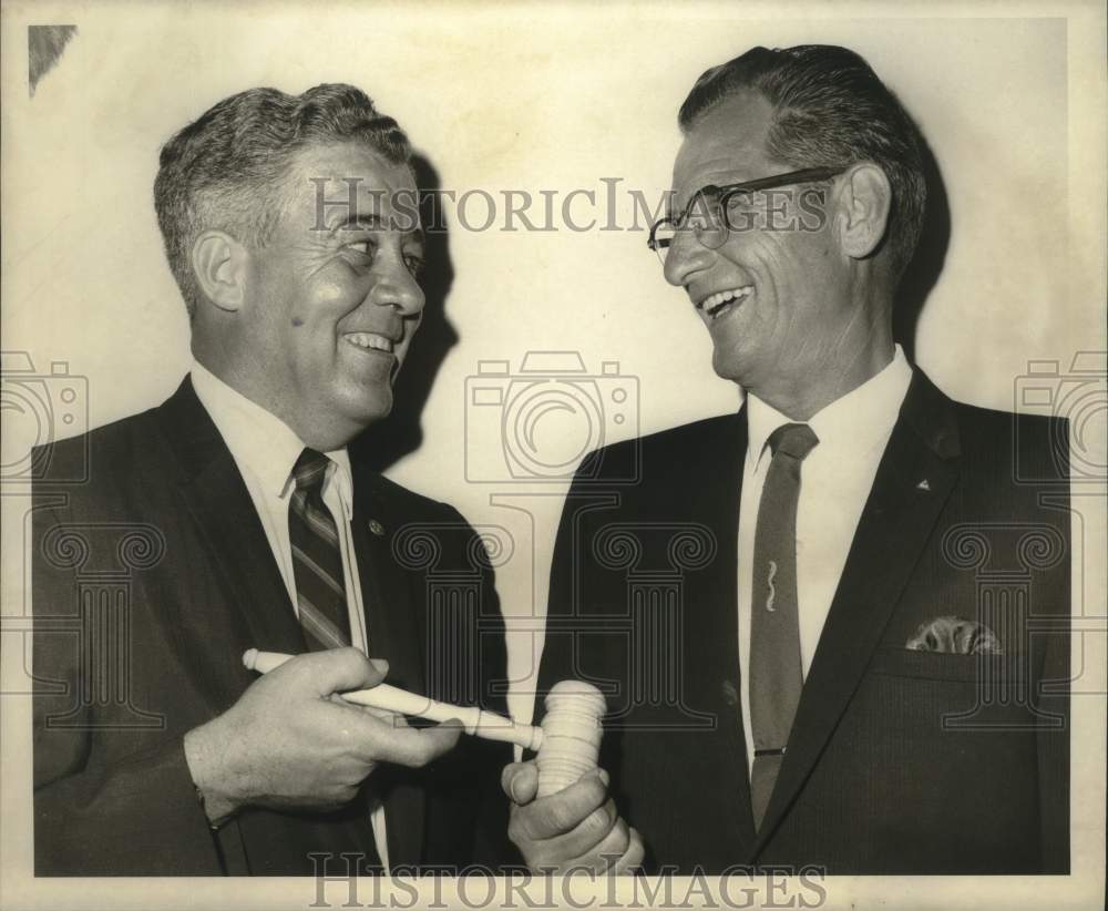 1988 Walter Horst and Gov. Ray Coleman of Loyal Order of Moose Lodge - Historic Images