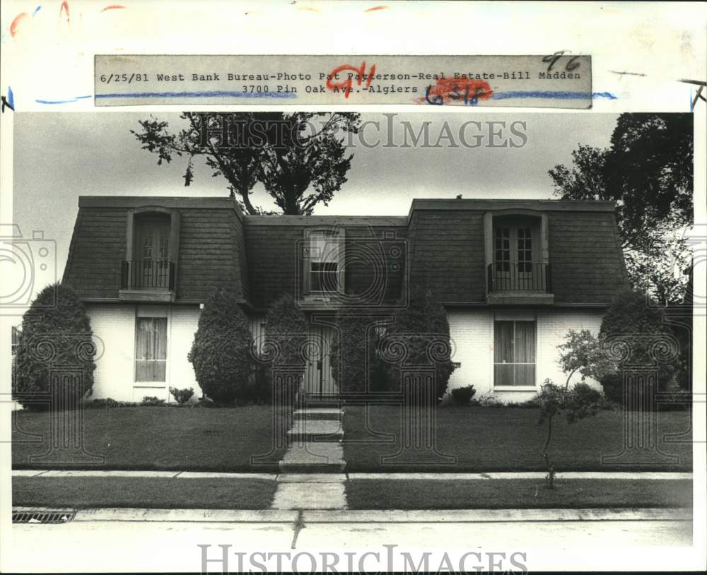 1981 Press Photo Home at 3700 Pin Oak Avenue in Tail Timbers subdivision - Historic Images