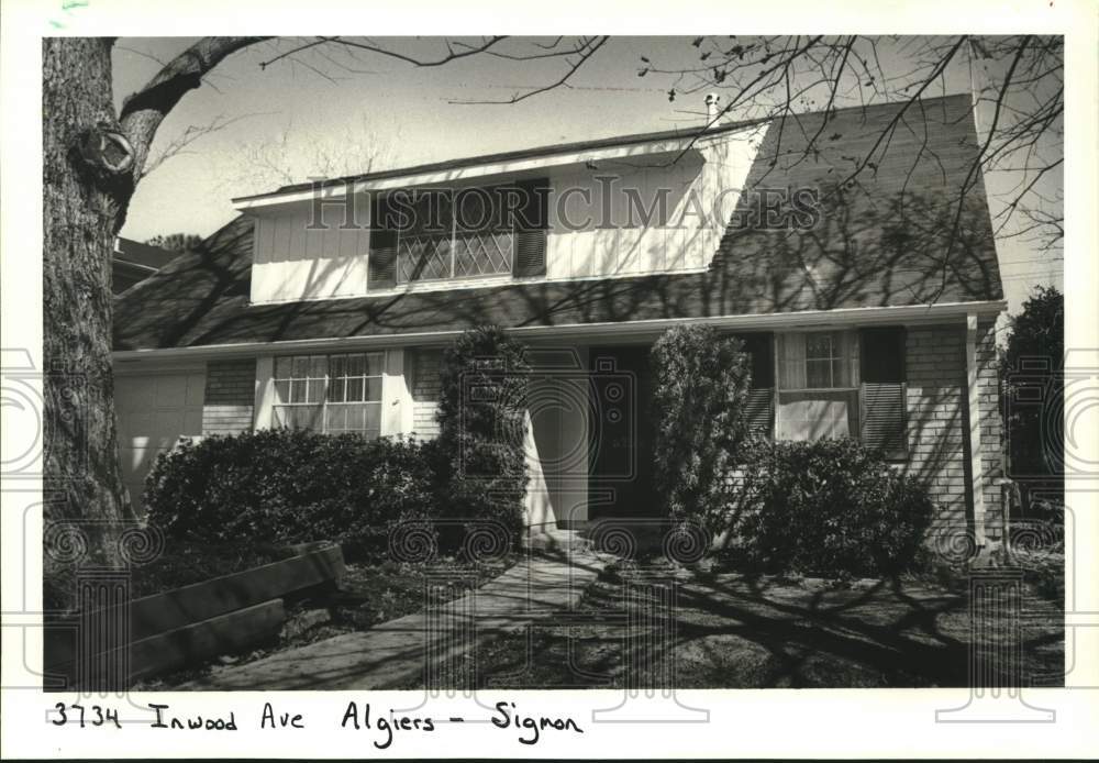 1988 House at 3734 Inwood Avenue, Algiers - Historic Images