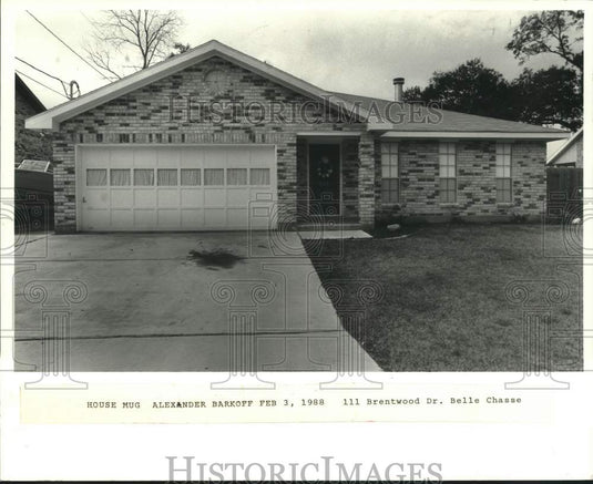 1988 Press Photo House at 111 Brentwood Drive Belle Chasse - nob38735 - Historic Images