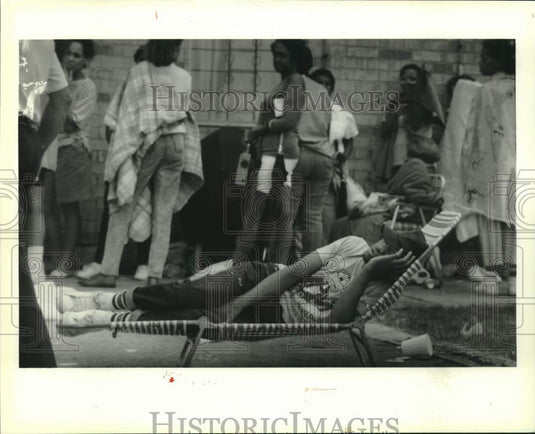 1989 New Orleans-People line up to apply for low cost housing-HANO - Historic Images