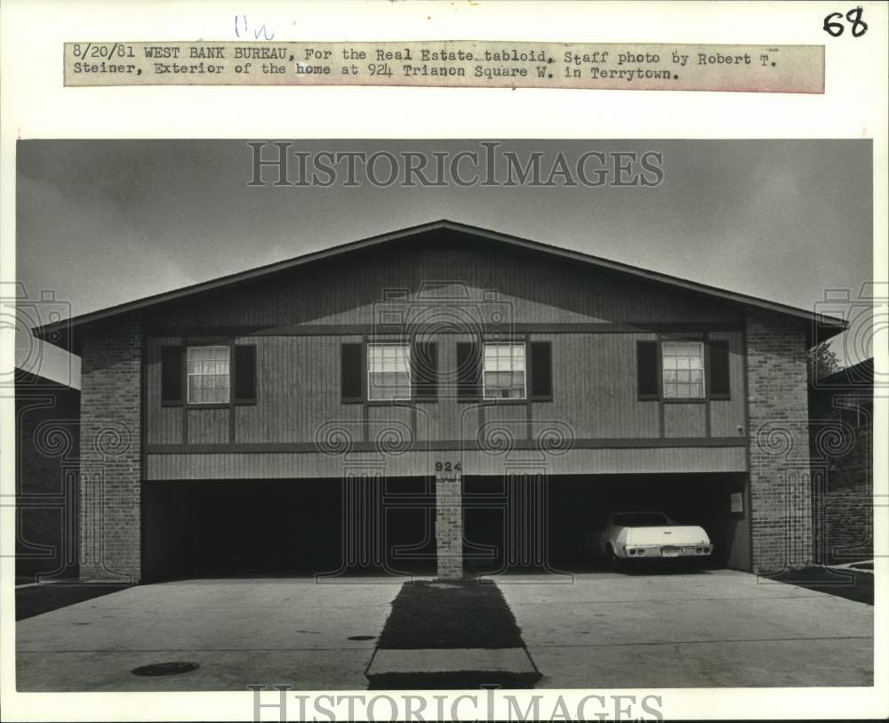 1981 Press Photo Exterior of home at 924 Trianon Square W. in Terrytown - Historic Images