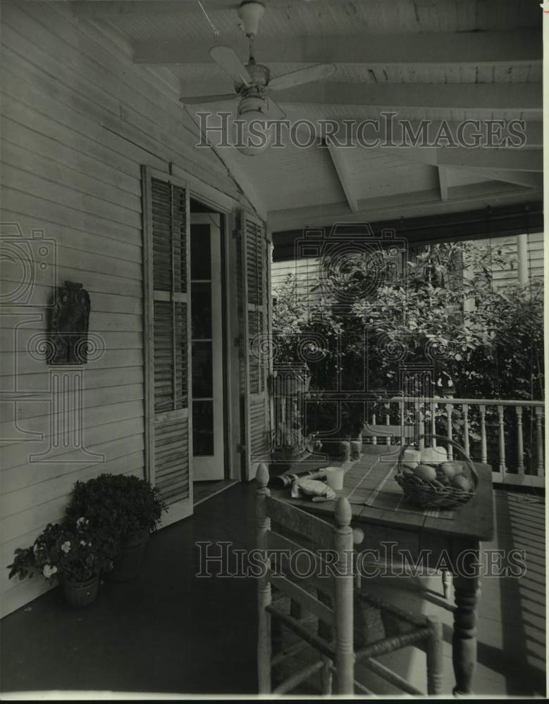 1983 Deck of a house in Louisiana- Housing - Historic Images