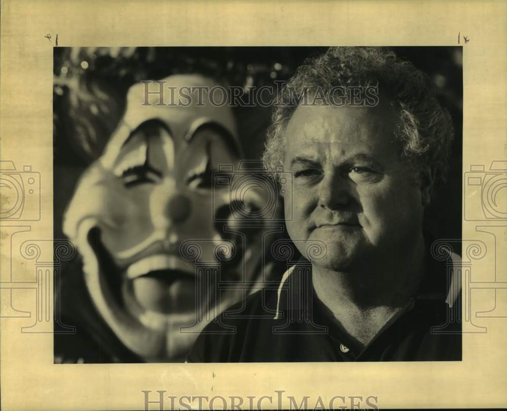 1992 Dan Hughes of Metairie Arrives Early for Mardis Gras in Camper - Historic Images