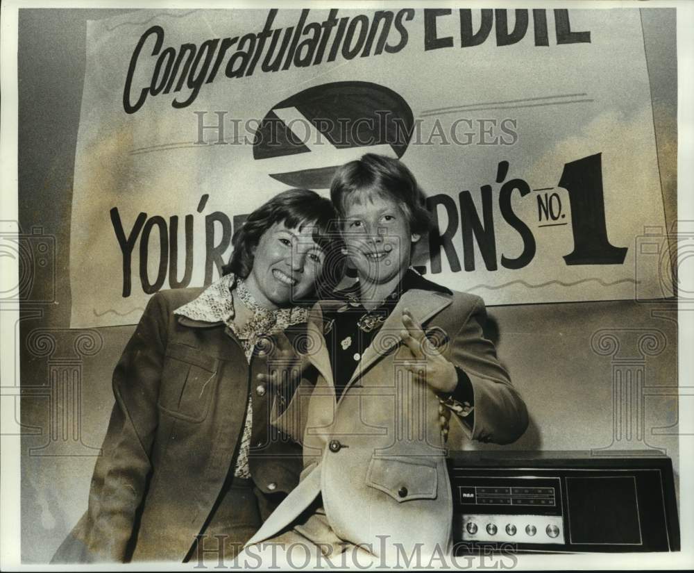 1977 ivis Nuzzolillo, Ticket Agent for Eastern with Eddie Hugger - Historic Images