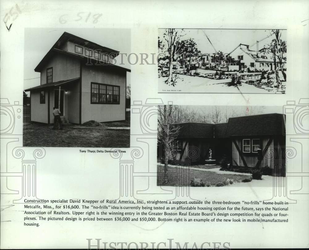 1981 A three-bedroom &quot;no-frills&quot; home built in Metcalfe, Miss. - Historic Images