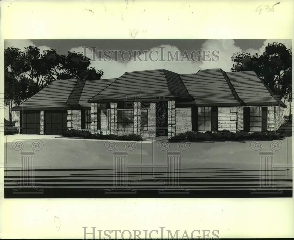 1982 Houses built in Lake Village Estates at Gause Road in Slidell - Historic Images